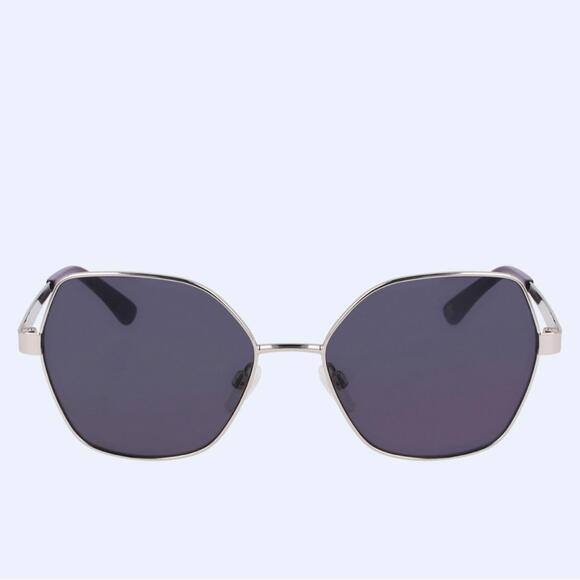 Anne Klein Silver Hexagonal Sunglasses NWT